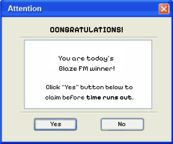 Attention - you are today's Blaze FM winner
