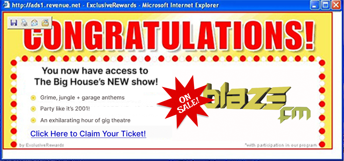 Congratulations - claim your ticket